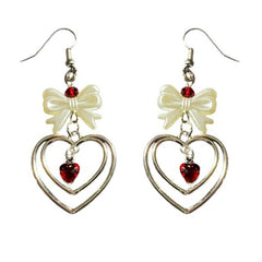 Bow & Heart Coquette Earrings