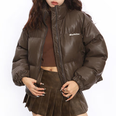 Chocolate Brown Puffer Jacket