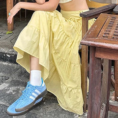 Fairycore Aesthetic Tiered Maxi Skirt