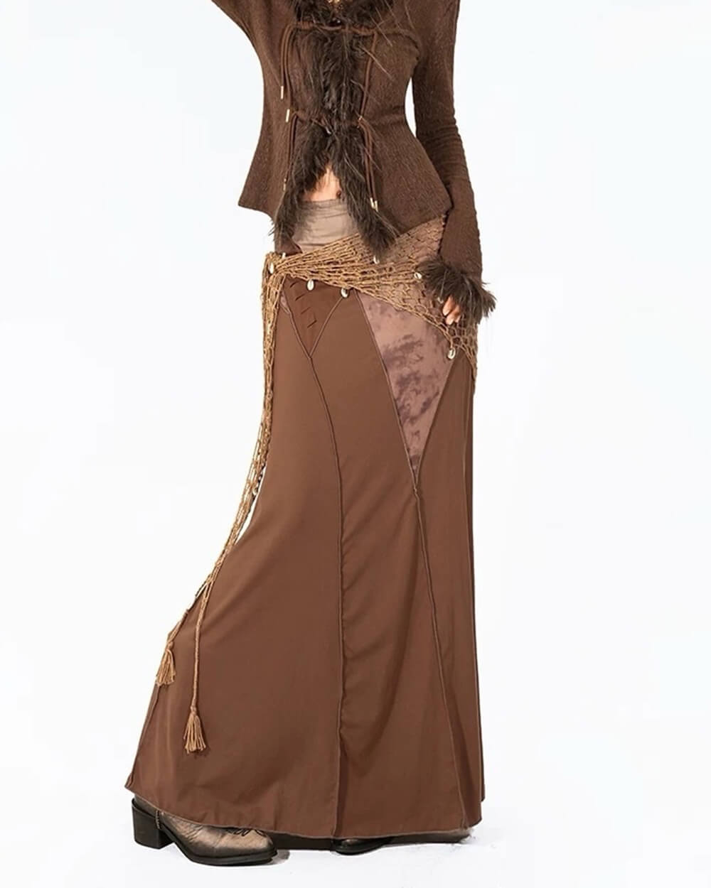 Fairycore Patchwork Maxi Skirt