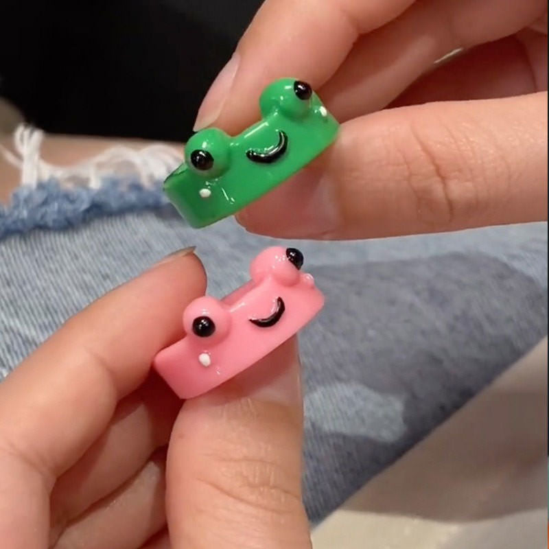 Colored Frog Rings Frog Couple Rings Set – OBEEY