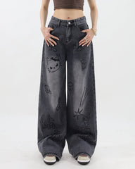 Grunge Aesthetic Cat Jeans