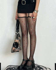 Bonjour Baby Heart Suspender Tights