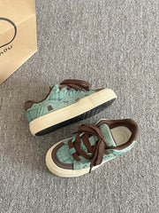 Coffee Cream Brown Star Sneakers