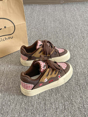 Coffee Cream Brown Star Sneakers