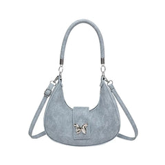 Gradient metal button crossbody purses handbag