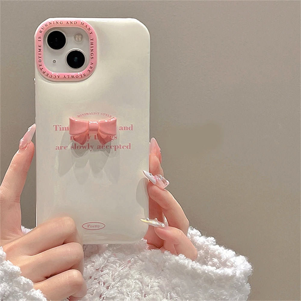 Korean Aesthetic Bow iPhone Case