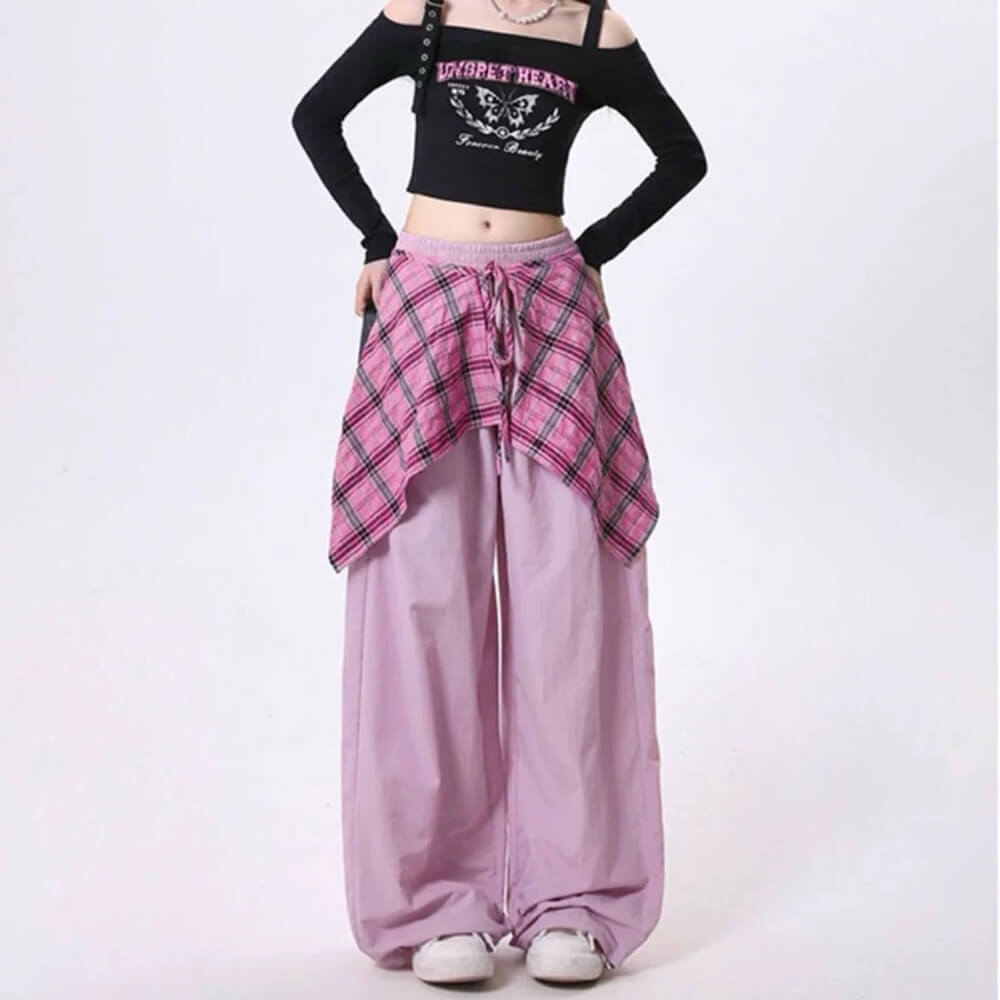 Soft Girl Aesthetic Shirt-Tied Pants