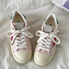 Pink & Red Star Sneakers
