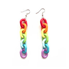 Rainbow Chain Earrings