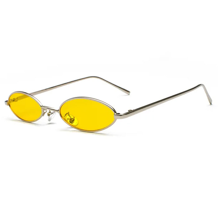 00's Style Skinny Oval Sunglasses