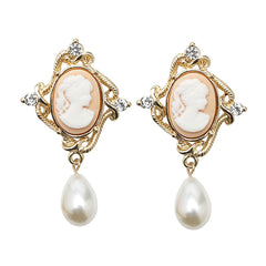 Vintage Style Cameo Earrings