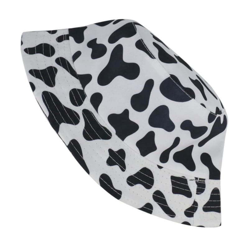 Cow pattern double-sided fisherman bucket hat