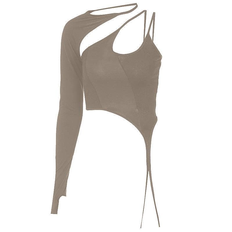 Ausgehöhltes, unregelmäßiges One-Shoulder-Top