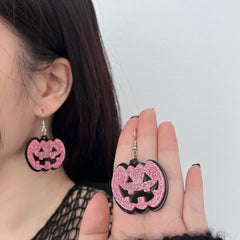 Pendientes colgantes con forma de calabaza 