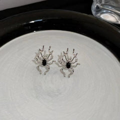 Spider decor stud earrings