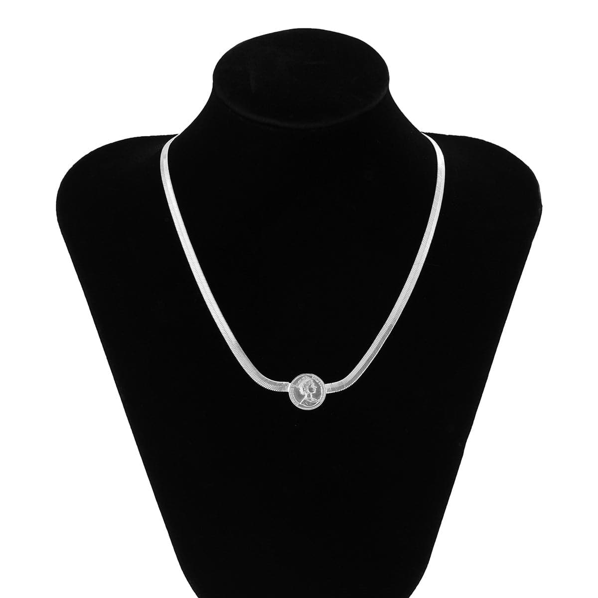 Pendant snake chain necklace