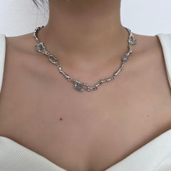 Stone irrgular choker necklace