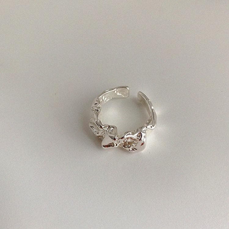 Ruched irregular open ring