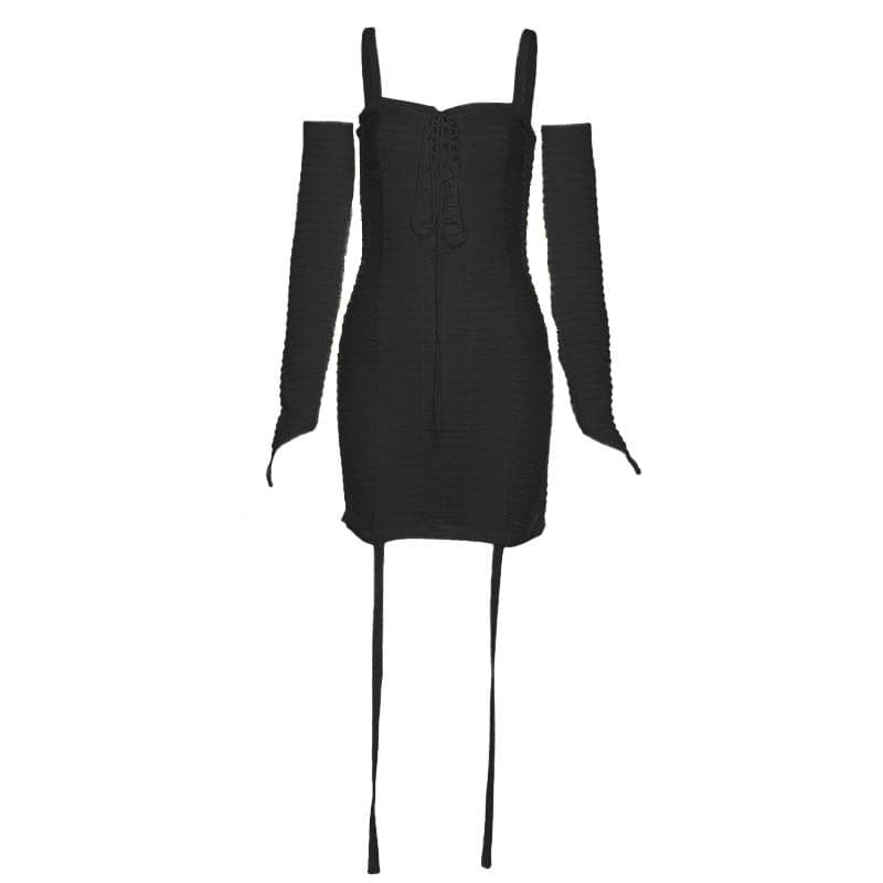 Ausgehöhlte Häkelhandschuhe, einfarbig, rückenfreie Handschuhe, Camisole-Kleid 