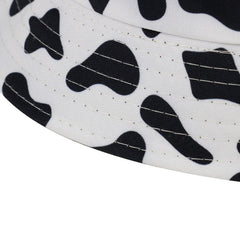 Cow pattern double-sided fisherman bucket hat