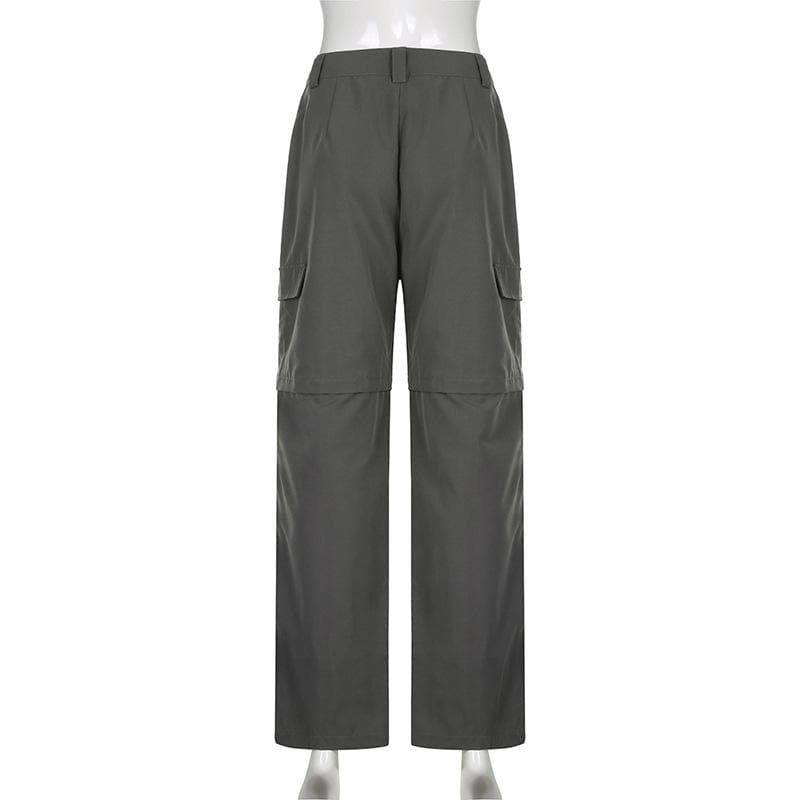 Plissierte, hoch sitzende Baggy-Cargohose mit weitem Bein 