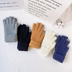 Guantes de dedos completos de punto polar con pantalla táctil 