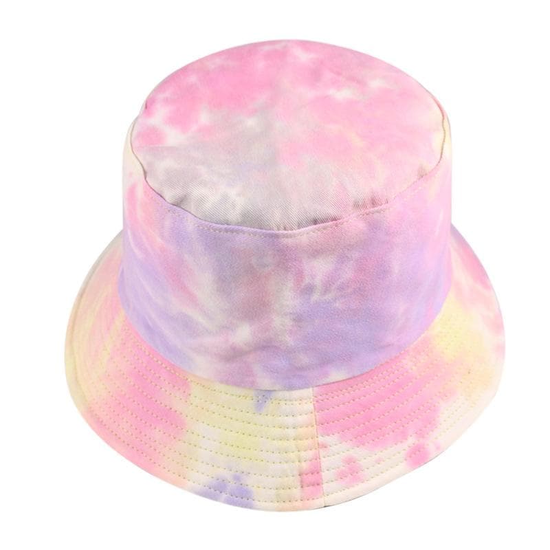 Tie dye contrast print fisherman bucket hat