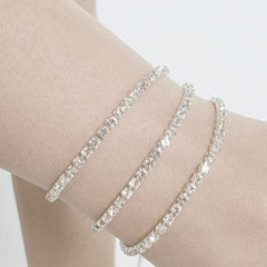 Rhinestone layered anklet