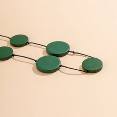 Green discs self tie waist chain