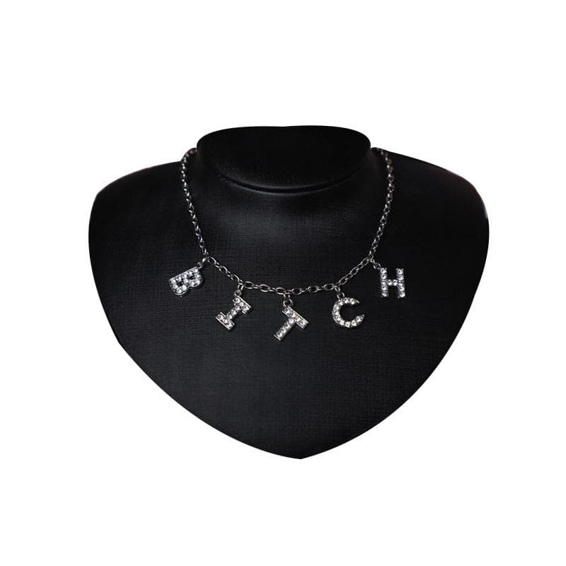 Collar de diamantes de imitación con colgante de personajes 