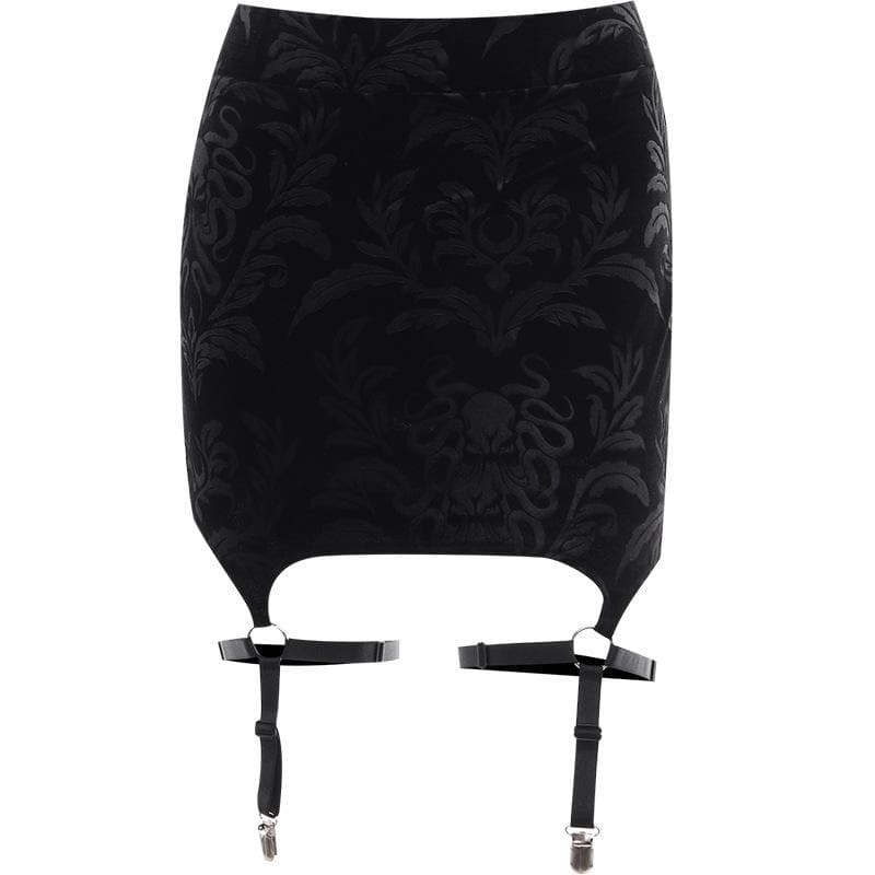 Velvet solid o ring abstract medium rise mini skirt