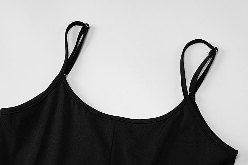 Einfarbiger rückenfreier Camisole-Jumpsuit mit U-Ausschnitt