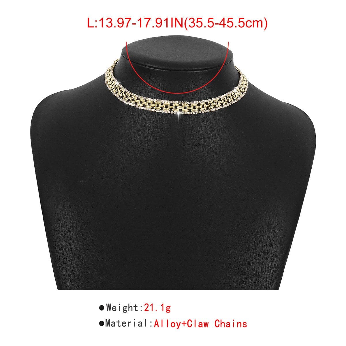 Rhinestone choker necklace