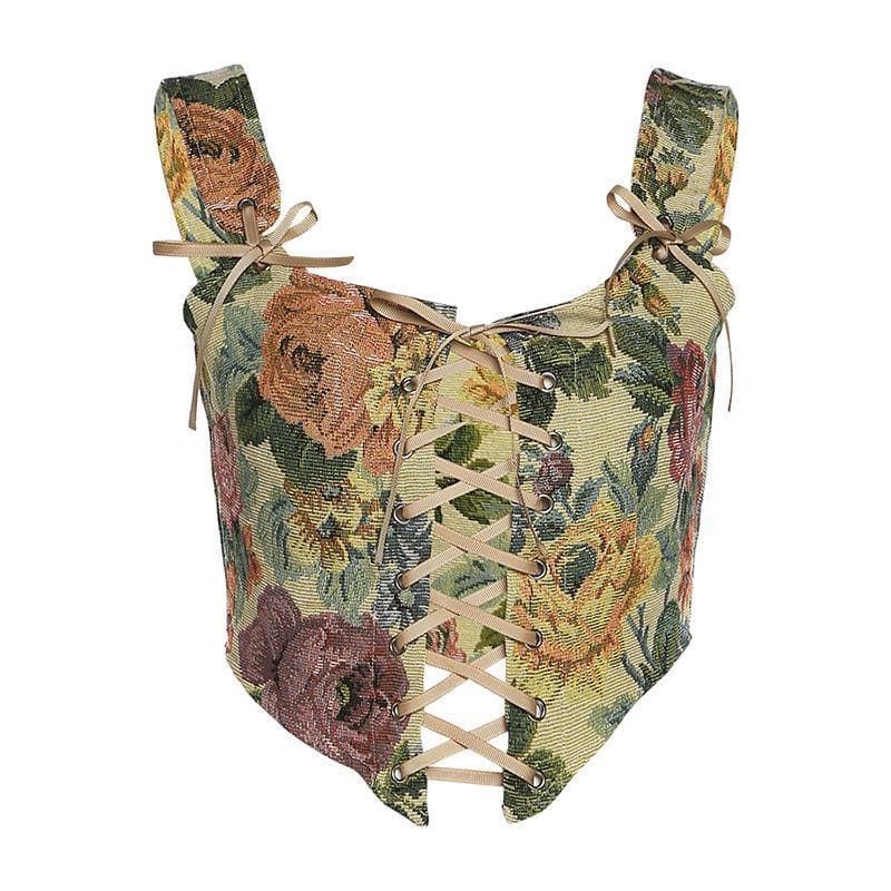 Bustier-Crop-Top mit Schleife und Schnürung