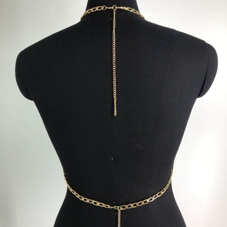 Metal cuban body chain