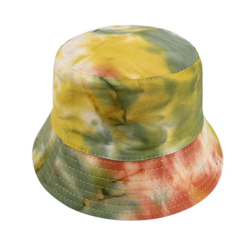 Tie dye contrast print fisherman bucket hat