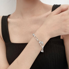 Pulsera con colgante irregular de piedra 