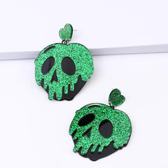 Pendientes colgantes con contraste en forma de calavera 