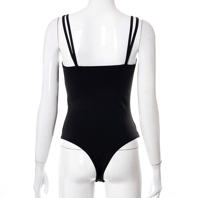 Durchsichtiger Bodysuit aus Mesh-Patchwork