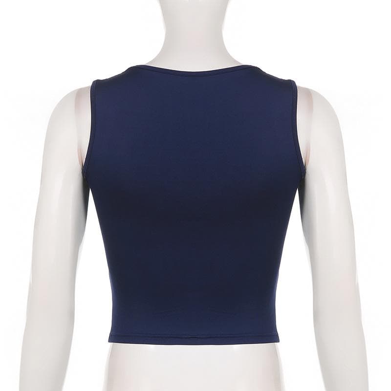 Square neck solid ruched sleeveless crop top