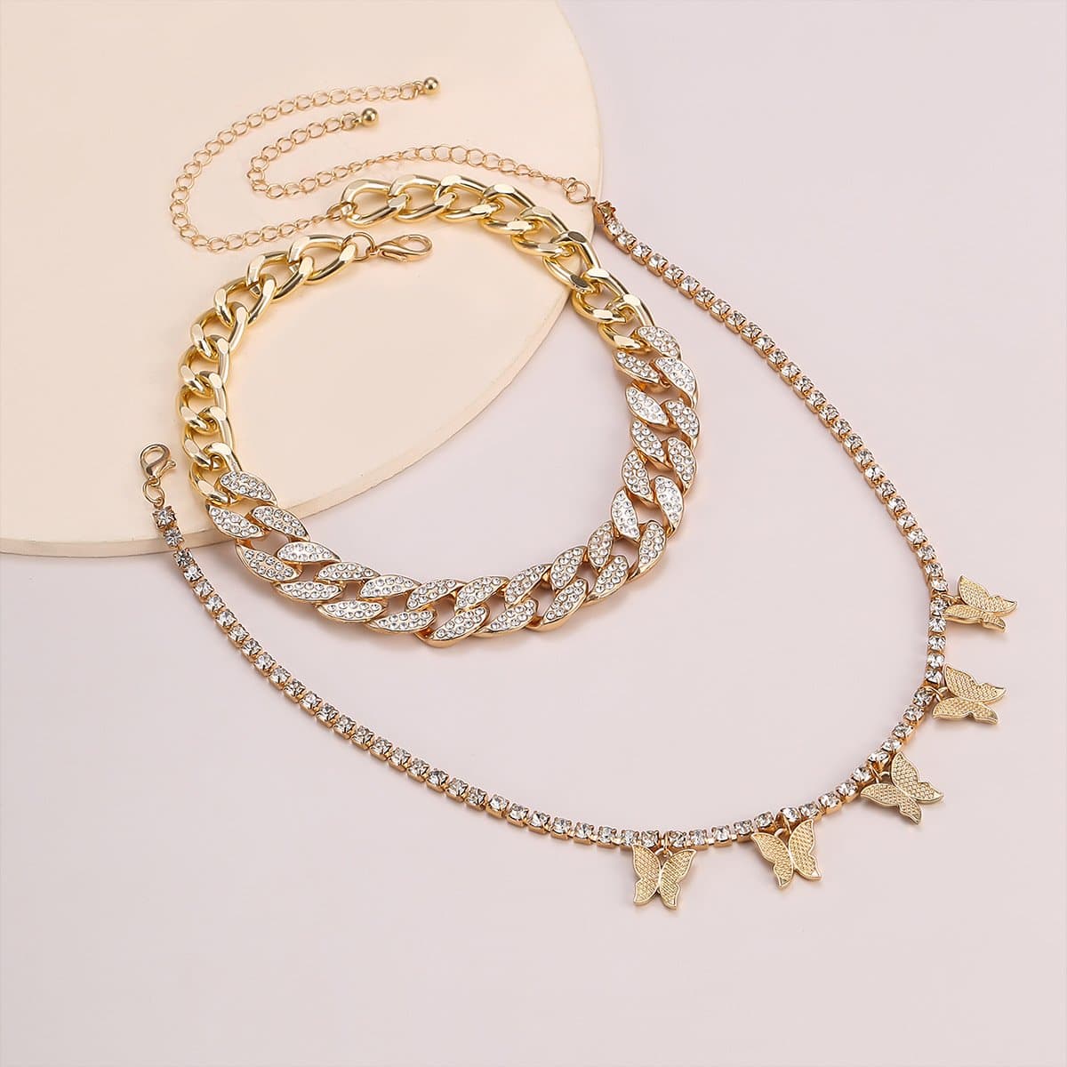 Kubanisches Schmetterlings-Halsband, 2-teiliges Set