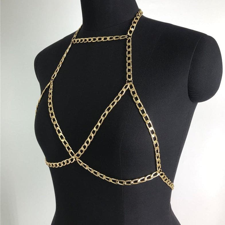 Metal cuban body chain