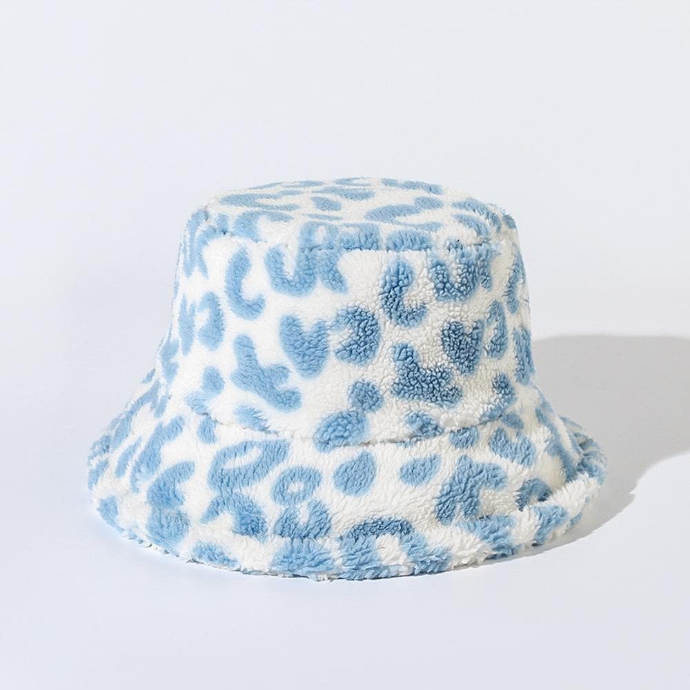 Sombrero de pescador con estampado de leopardo 