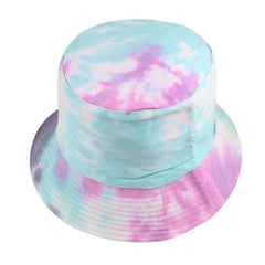 Tie dye contrast print fisherman bucket hat