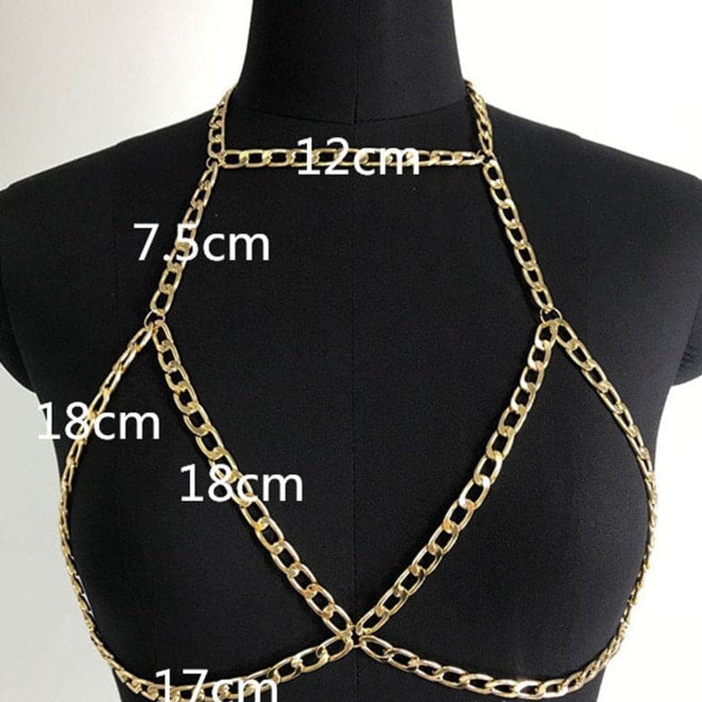 Metal cuban body chain