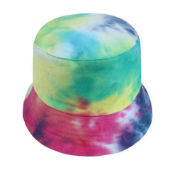 Tie dye contrast print fisherman bucket hat