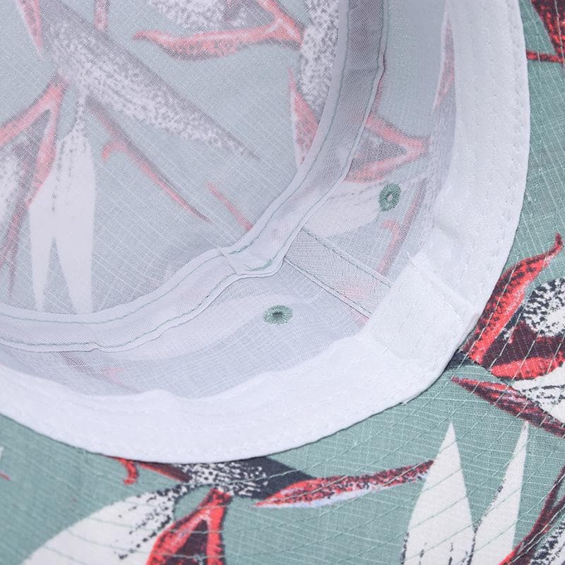 Sombrero de pescador con estampado en contraste