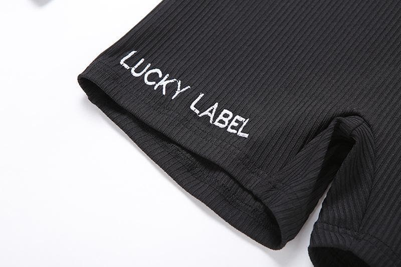 Mono de manga larga acanalado LUCKY LABEL 