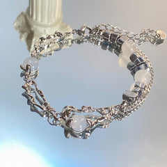 Pulsera con colgante irregular de piedra 